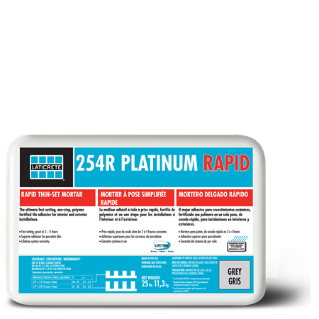 254 Platinum Rapid thin-set mortar - Vesta Contractors Desk